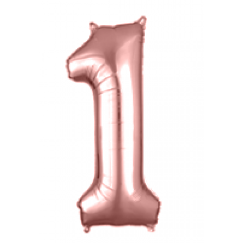 KI-SHOW BALAO METALIZADO NUMERO 40 CM ROSE GOLD N-1