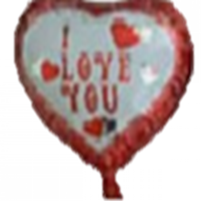 Y BALAO MET CORACAO 45CM I LOVE YOU CORACAO C|10