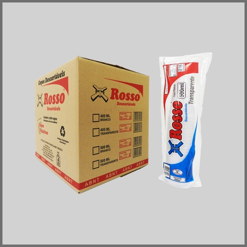 ROSSO COPO TRANSPARENTE 500ML C/50