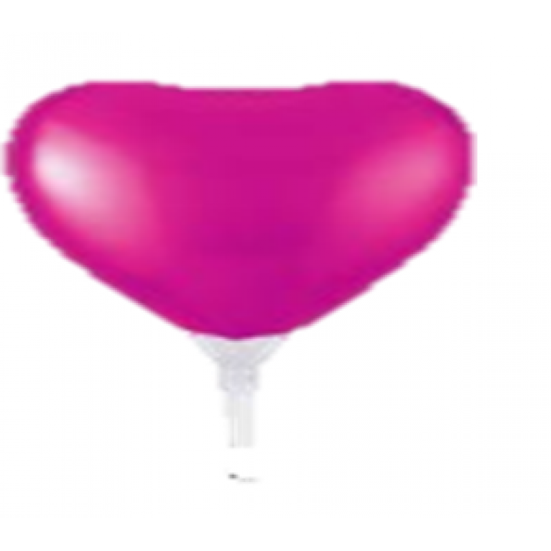 PF MINI BALAO MET CORACAO 10 POL C|HASTES C|20 PF10022 -PINK