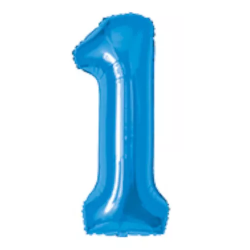 KI-SHOW BALAO METALIZADO 40 CM N-1 -AZUL ROYAL