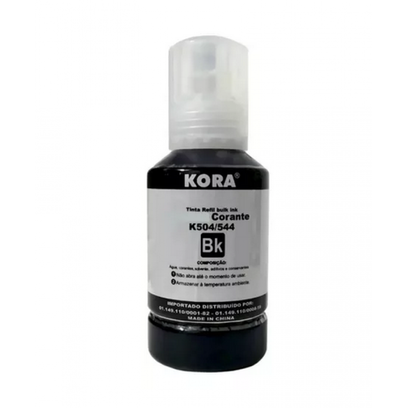 TINTA KORA REFIL BULK INK EPSON 504/544 BLACK 127ML IMP. IND