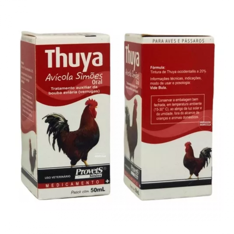 THUYA AVICOLA SIMOES ORAL TRATAMENTO BOUBA AVIARIA - 50ML