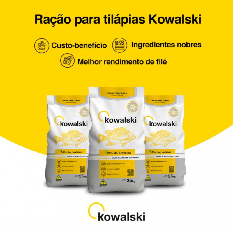 RAÇÃO PEIXE KOWALSKI 28% 10 MM 25KG