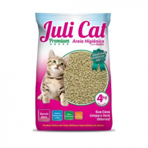 JULI CAT AREIA HIGIENICA PARA GATOS MEDIA - 4KG