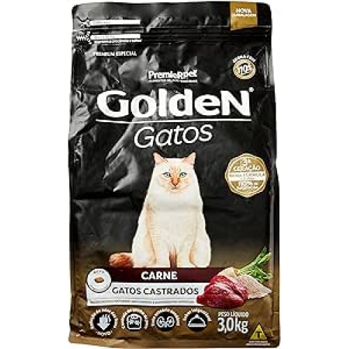 GOLDEN GATO CASTRADO CARNE - 3KG