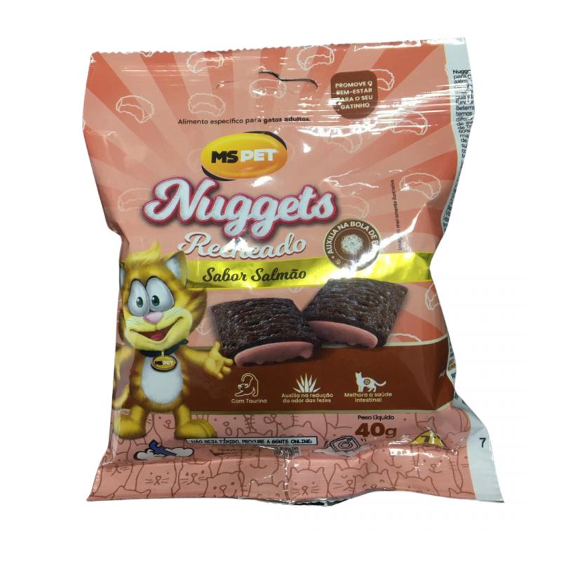 MSPET NUGGETS RECHEADO SABOR SALMAO - 40G