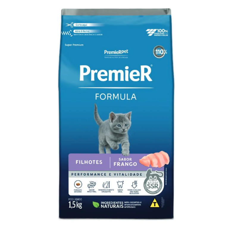 PREMIER GATO FORMULA FILHOTES FRANGO 1,5KG 7897348208693