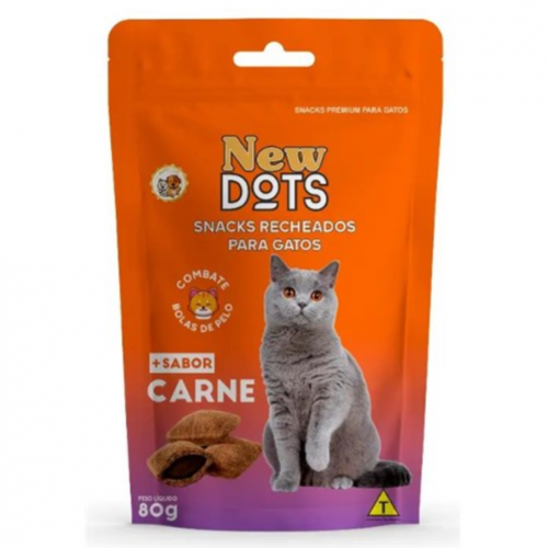 NEW DOTS SNACKS RECHEADOS PARA GATOS - 80G