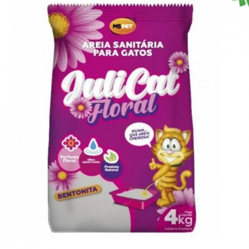 JULI CAT FLORAL AREIA SANITARIA PARA GATOS MEDIA - 4KG