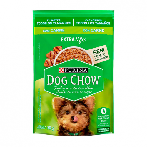 DOG CHOW SACHE FILHOTES T.T CARNE - 100G