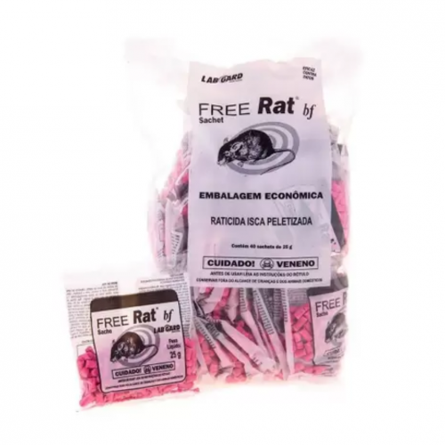 RATICIDA ISCA PELETIZADA FREE RAT - 25G