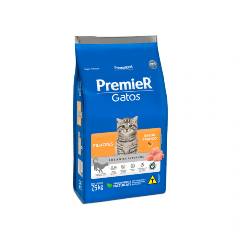 PREMIER GATOS A.I. FILHOTES FRANGO 7,5KG