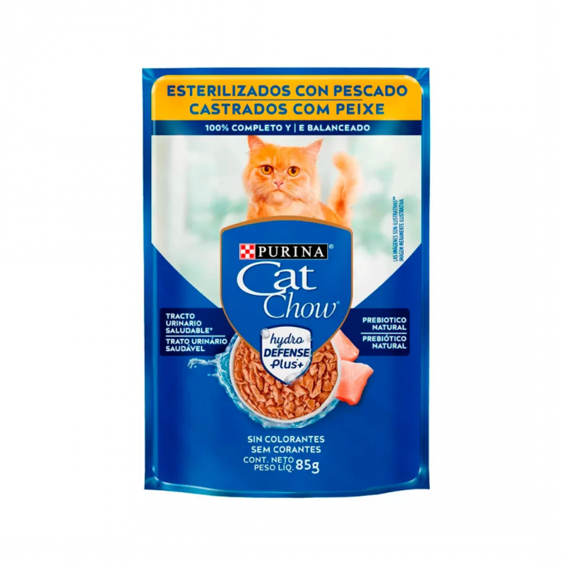 SACHE CAT CHOW CASTRADO PEIXE - 85G