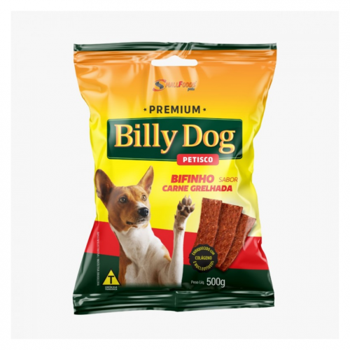 BILLY DOG PETISCO BIFINHO CARNE GRELHADA - 500G