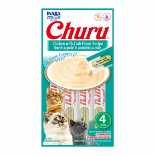 INABA CHURU FRANGO COM AROMA DE CARANGUEJO - 56G