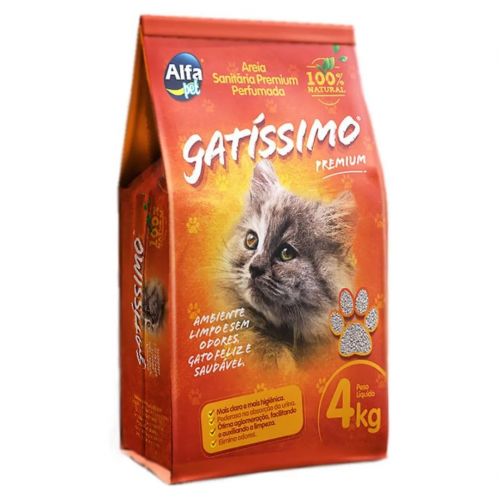 GATISSIMO AREIA SANITARIA PREMIUM PERFUMADA - 4KG