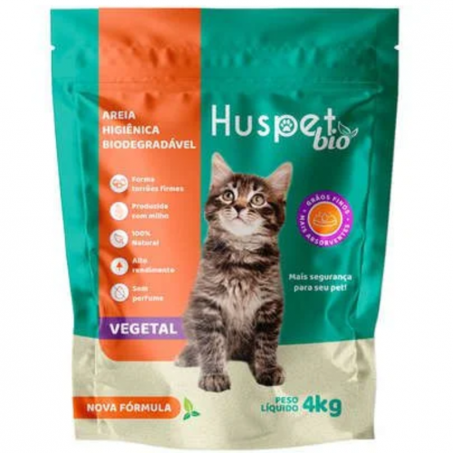 HUSPET BIO AREIA HIGIENICA BIODEGRADAVEL - 4KG