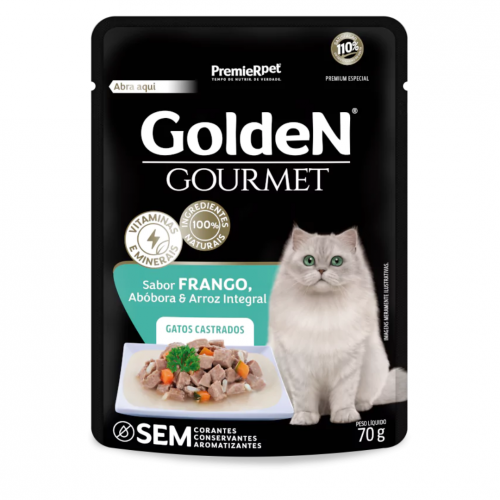 GOLDEN GOURMET FRANGO GATOS CASTRADO - 70G