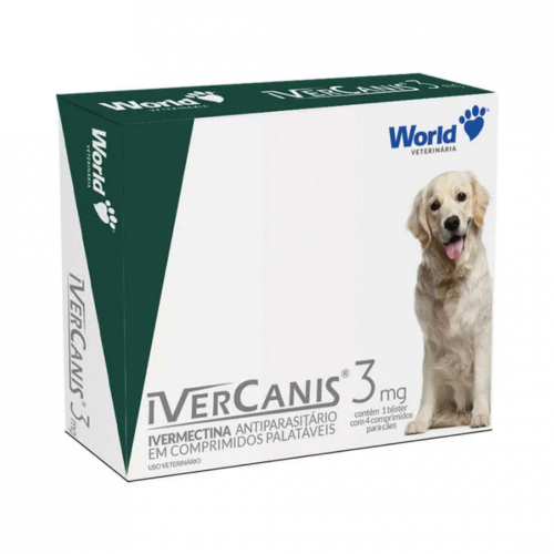 IVERCANIS 15KG 3MG CAIXA - 4COMPRIMIDOS