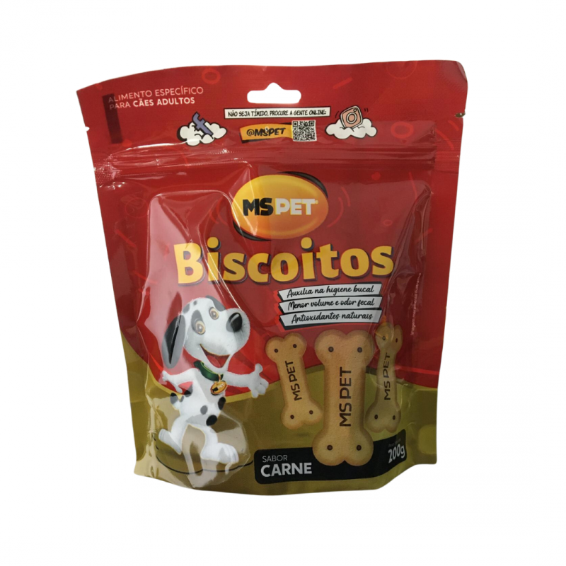 MSPET BISCOITOS SABOR CARNE - 200G