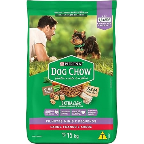 DOG CHOW EXTRA LIFE FILHOTE R.P CARNE E FRANGO - 15KG