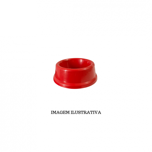 COMEDOURO 330ML LISO VERMELHO - 1UN