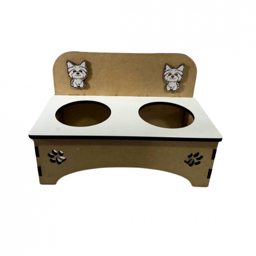 BEBEDOURO/COMEDOURO  PARA CAHORRO/GATO MDF - 1UN