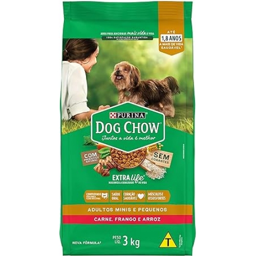 DOG CHOW EXTRA LIFE FILHOTE R.P CARNE E FRANGO - 3KG