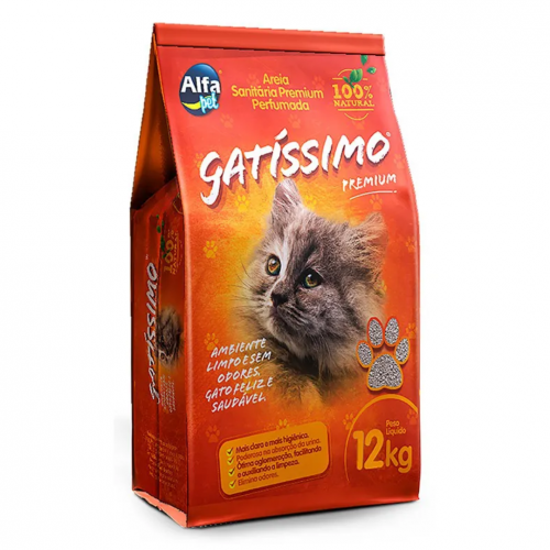 GATISSIMO AREIA SANITARIA PREMIUM PERFUMADA - 12KG