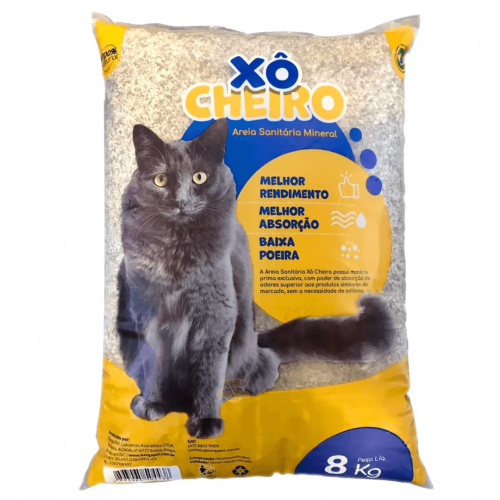 XO CHEIRO AREIA SANITARIA MINERAL - 8KG