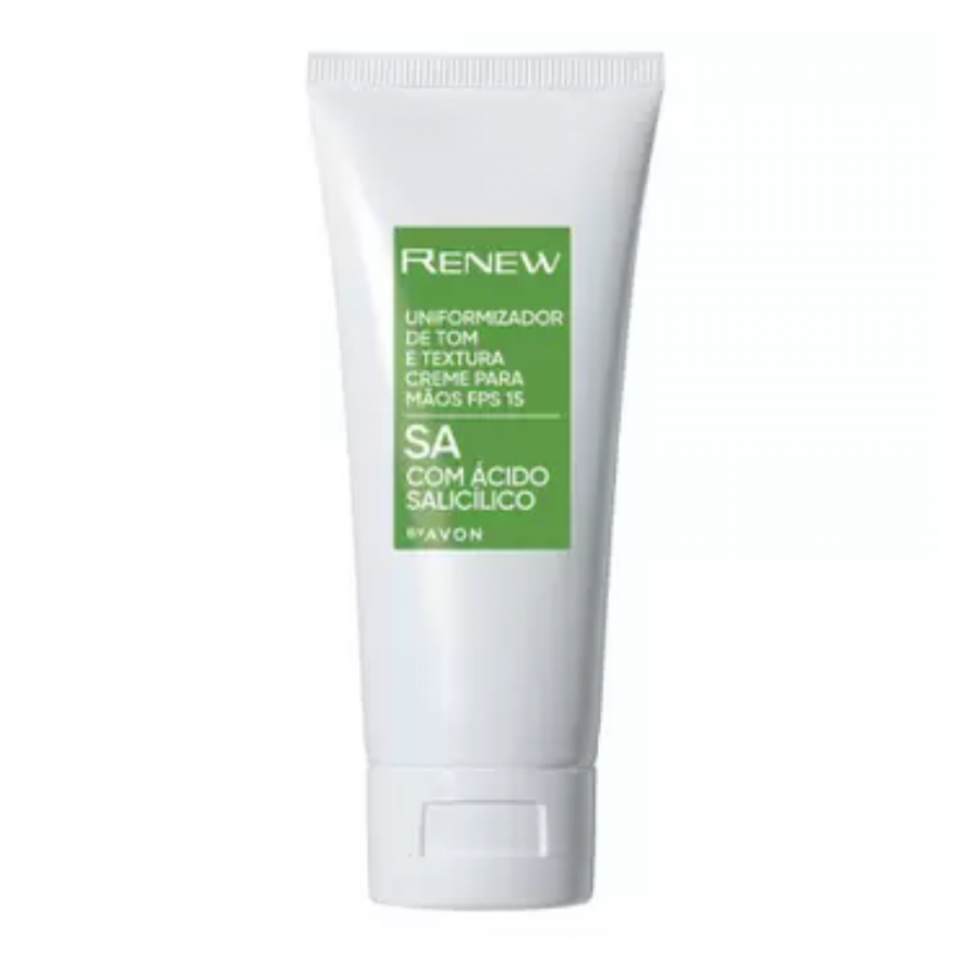 AVON RENEW UNIFORMIZADOR DE TOM E TEXTURA CREME PARA MÃOS FPS 15 75G - 1UN