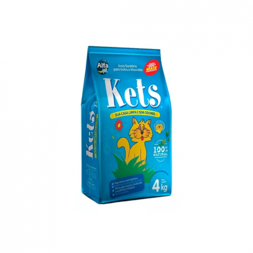 KETS AREIA SANITARIA PARA GATOS - 4KG