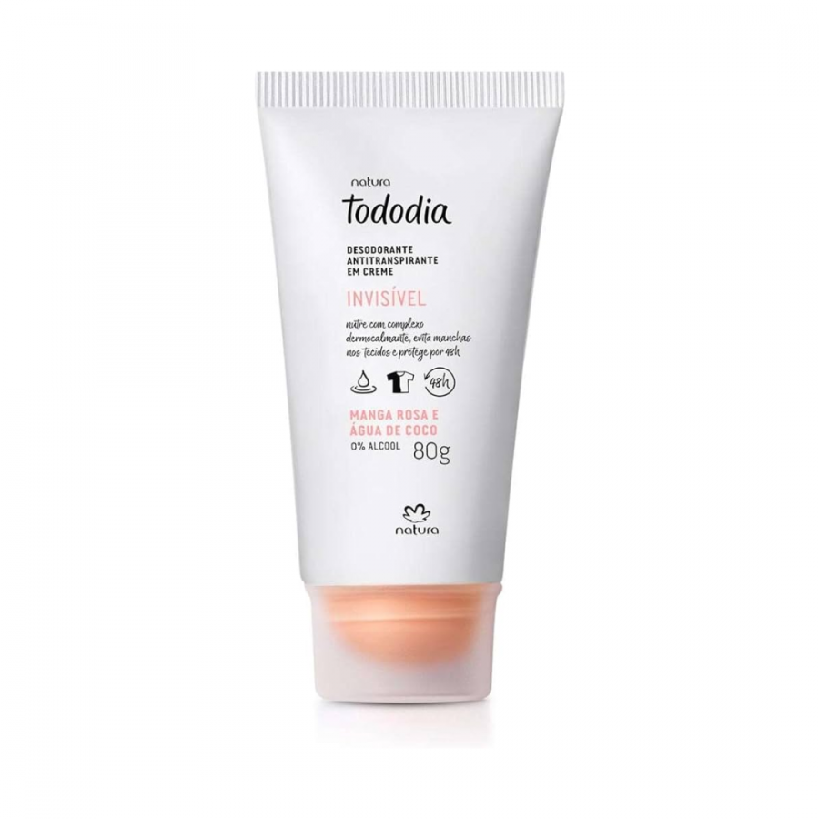 NATURA TODODIA DESODORANTE EM CREME INVISIVEL MANGA ROSA 80G - 1UN