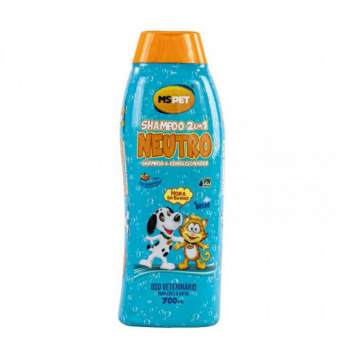 MS PET SHAMPOO E CONDICIONADOR NEUTRO 2 EM 1 700ML - 1UN