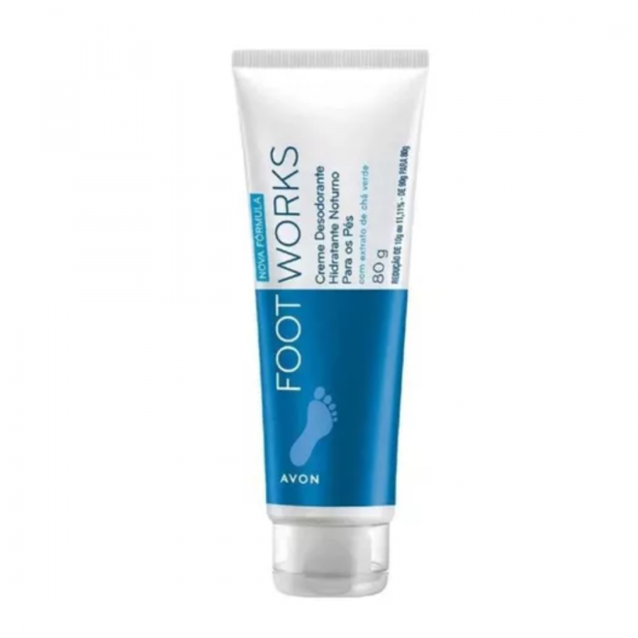 AVON FOOTWORKS CREME ESFOLIANTE COM EXTRATO DE CHÁ VERDE 80G - 1UN