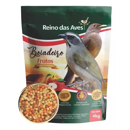 REINO DAS AVES BOIADEIRO FRUTAS SUPER PREMIUM - 4KG