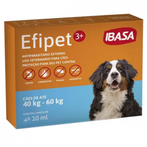 EFIPET ANTIPARASITARIO EXTERNO CAES DE ATÉ 40 A 60KG - 1PIPETA