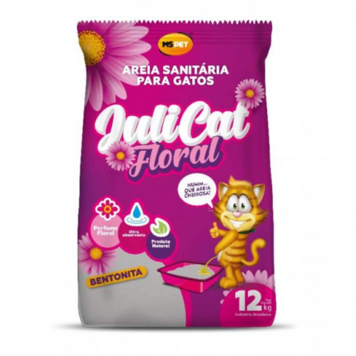 JULI CAT FLORAL AREIA SANITARIA PARA GATOS MEDIA - 12KG