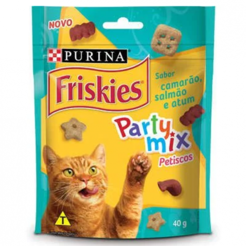 FRISKIES BISCOITO GATO PARTY MIX SALMAO - 40G