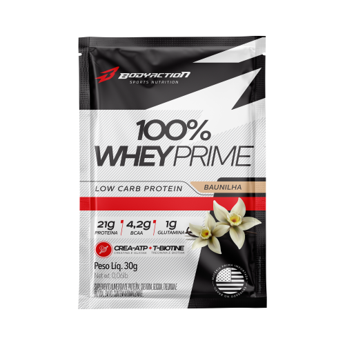 100% WHEY PRIME BAUNILHA SACHE (30G) BODYACTION