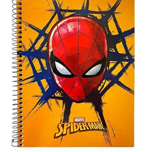 CADERNO 1/4 80 FOLHAS STARSCHOOL MARVEL HOMEM ARANHA AMARELO