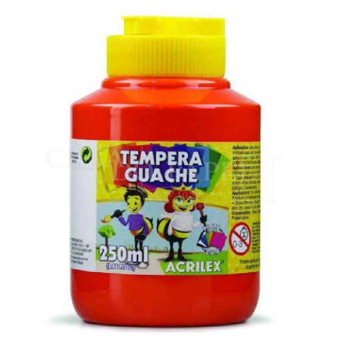 TINTA GUACHE 250ML VERMELHA