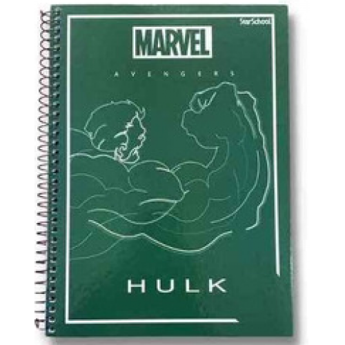 CADERNO 1/4 80 FOLHAS STARSCHOOL MARVEL HULK