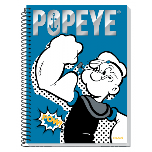 CADERNO 16 MATÉRIAS CREDEAL 256F POPEYE DEFENDER OF THE WEAK