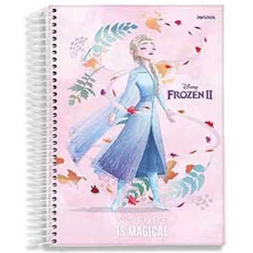 CADERNO 1/4 80 FOLHAS STARSCHOOL FROZEN II NATURE IS MAGICAL