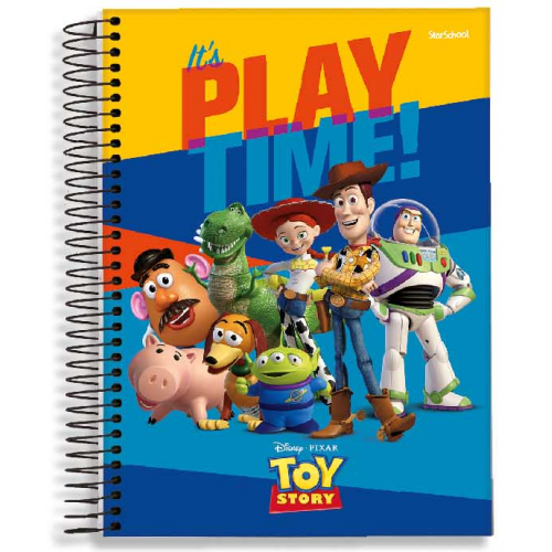 CADERNO 1/4 80 FOLHAS STARSCHOOL TOY STORY IT'S PLAY TIME!