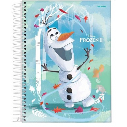 CADERNO 1/4 80 FOLHAS STARSCHOOL FROZEN II OLAF