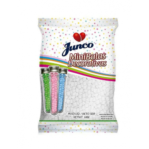 MINI BALAS BRANCA SABOR ARTIFICIAL DE COCO - JUNCO 400g