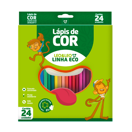 LAPÍS DE COR C/24 - UN - LEO E LEO